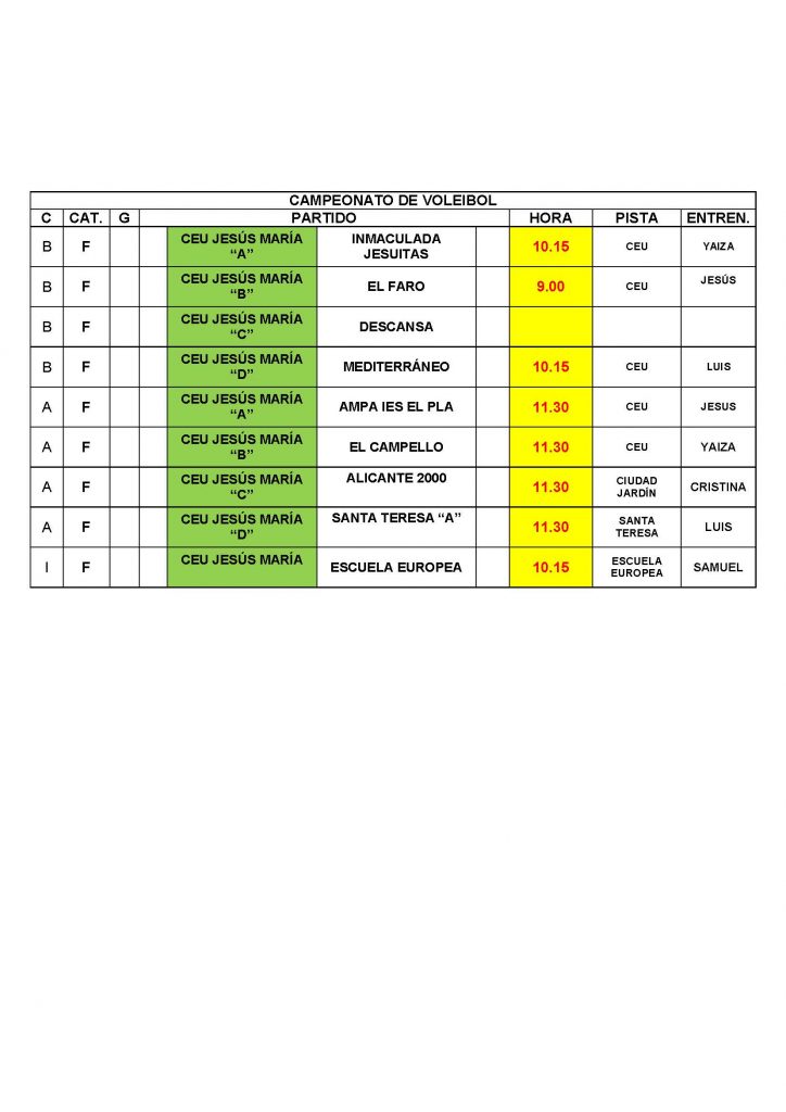 HORARIOS EQUIPOS 11-2-2